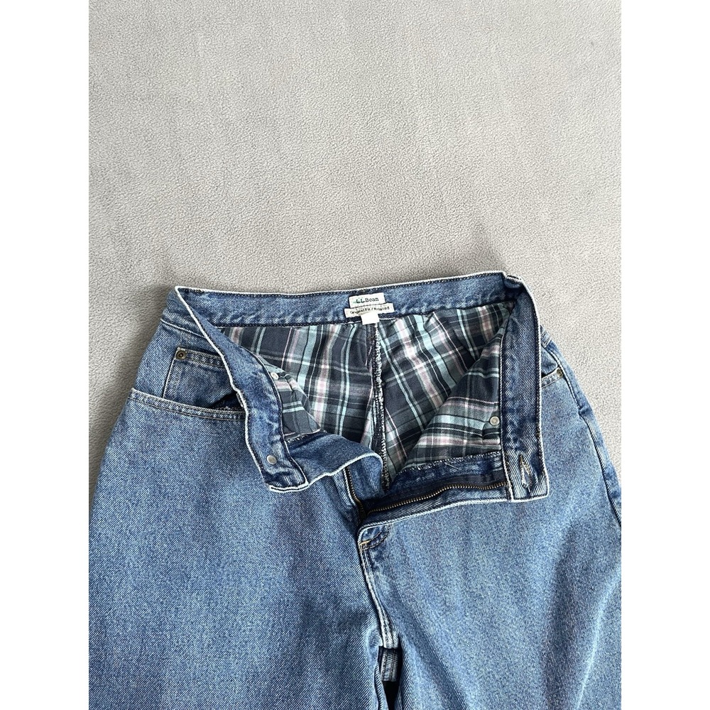 L.L. Bean Womens Original Fit Flannel Lined Jeans Sz10(28x31) Relaxed Fit